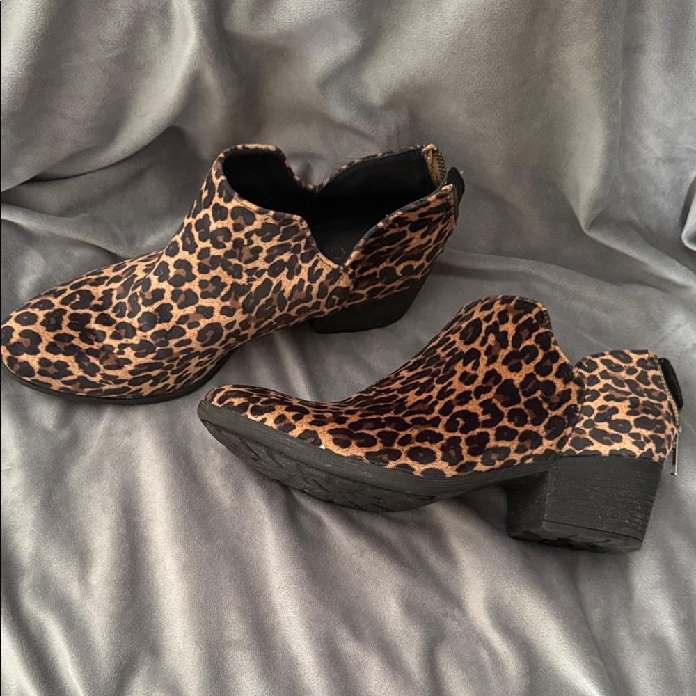 Stylish and comfortable leopard ankle boots by BOC